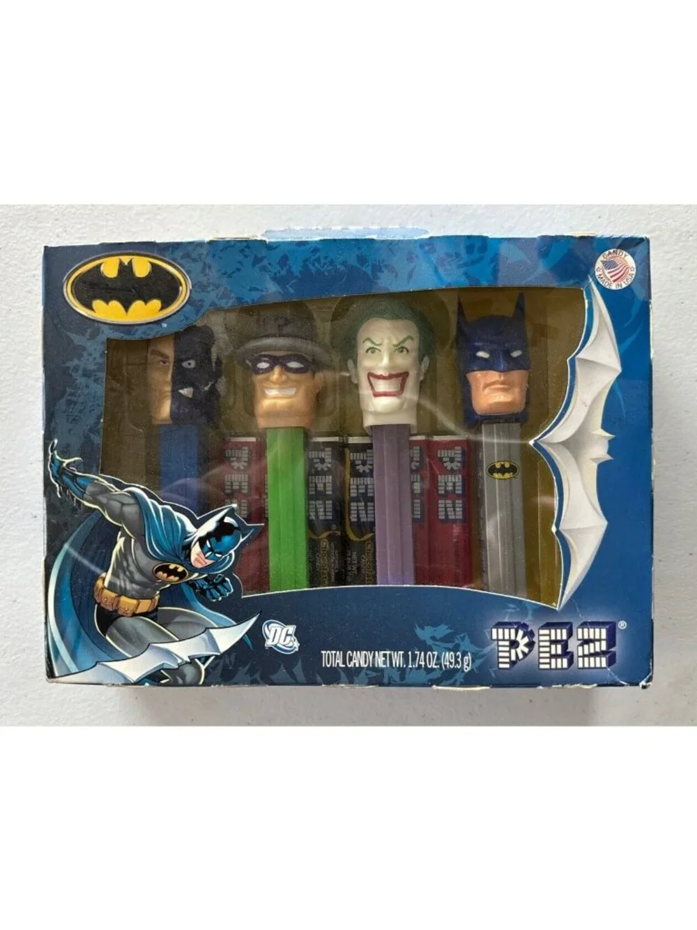 Vintage Rare Batman Collectors Edition PEZ Dispenser Set W/Joker TwoFace Riddler